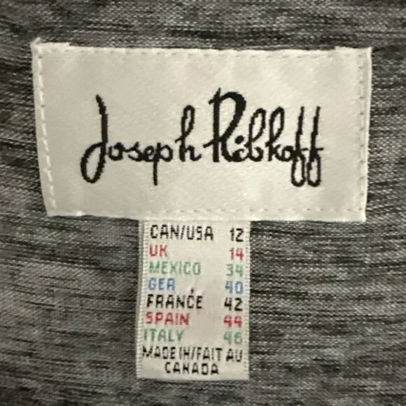 Joseph Ribkoff LDS Tunic Womens Sz 12 Silver Modal Layered V-Neck Lagenlook - Picture 6 of 13